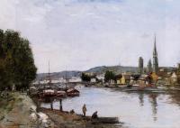 Boudin, Eugene - Rouen, View from the Queen's Way